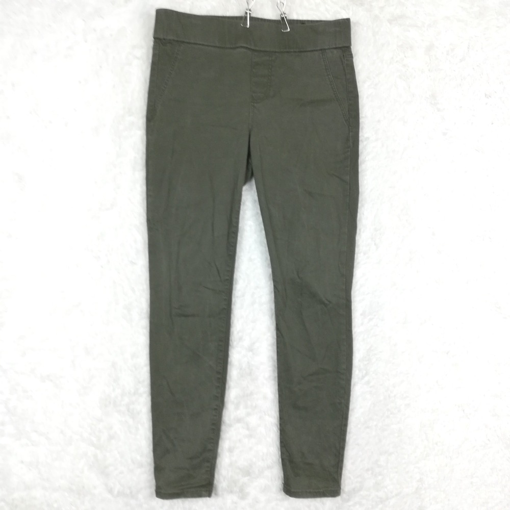 Liverpool Womens Pants Chino Ankle Pull On Olive Green Beluga Mid Rise Soft 6